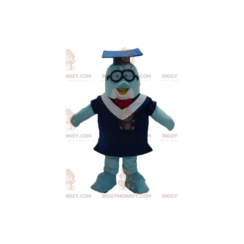 Blue Dolphin BIGGYMONKEY™ maskotkostume med kjole og Blue Dolphin BIGGYMONKEY™ maskotkostume med kjole og