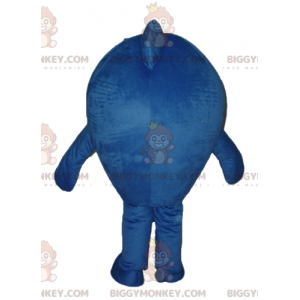 Traje de mascote BIGGYMONKEY™ de peixe grande azul e branco