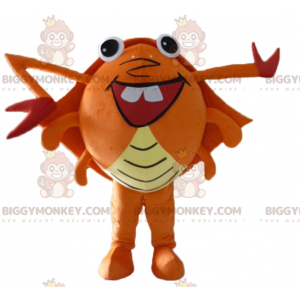 Very Funny Giant Orange Red and Yellow Crab BIGGYMONKEY™ Mascot