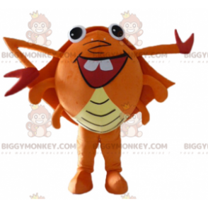 Very Funny Giant Orange Red and Yellow Crab BIGGYMONKEY™ Mascot