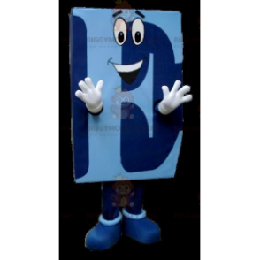 Blue Capital E Shape BIGGYMONKEY™ maskotkostume - Uklassificerede maskoter - BIGGYMONKEY_0511 - BiggyMonkey.com
