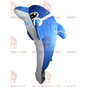 Giant and Very Realistic Blue and White Dolphin BIGGYMONKEY™
