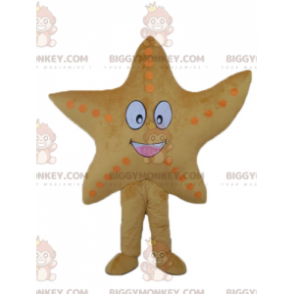 Kostium maskotka olbrzymia uśmiechnięta żółta rozgwiazda BIGGYMONKEY™ - Rybie Maskotki - BIGGYMONKEY_04063 - BiggyMonkey.com