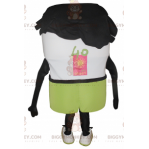 Smilende hvid snemand BIGGYMONKEY™ maskotkostume -