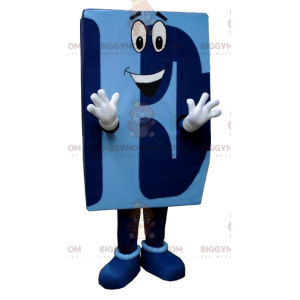 Blå stor E-form BIGGYMONKEY™ maskotkostyme