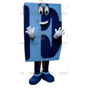 Blue Capital E Shape BIGGYMONKEY™ Mascot Costume -