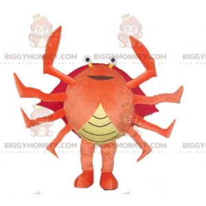 Mycket framgångsrik jätte orange röd och gul krabba