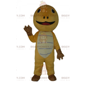 Very Cute Yellow Brown and Beige Turtle BIGGYMONKEY™ Mascot