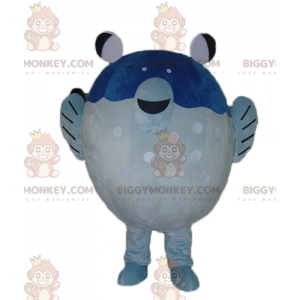  Costume da mascotte Big Giant Blue e White Fish BIGGYMONKEY™ - Mascotte di pesce - BIGGYMONKEY_04068 - BiggyMonkey.com