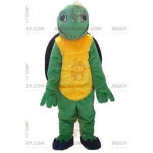 BIGGYMONKEY™ Friendly Smiling Yellow Green And Black Turtle