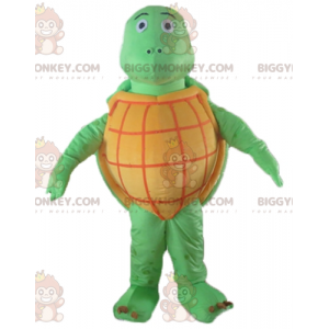 Costume de mascotte BIGGYMONKEY™ de tortue orange et verte
