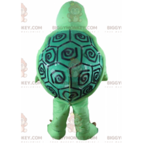 Traje de mascote BIGGYMONKEY™ de tartaruga verde e laranja de