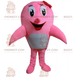 Costume da mascotte Balena rosa e delfino bianco BIGGYMONKEY™ -