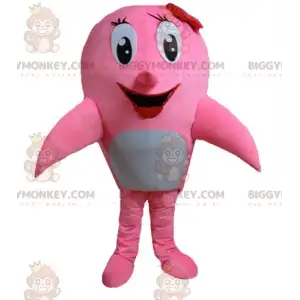 Kostým maskota velryby, růžového a bílého delfína BIGGYMONKEY™