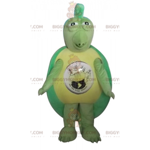 Original and Funny Green and Yellow Turtle BIGGYMONKEY™ Mascot