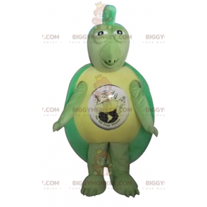 Originalt og sjovt grønt og gult skildpadde BIGGYMONKEY™ maskotkostume - Skildpadde maskoter - BiggyMonkey.com