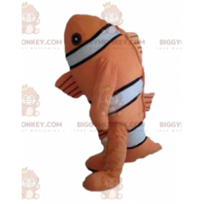 Černobílý oranžový kostým rybí klaun s maskotem BIGGYMONKEY™ - Rybí maskoti - BIGGYMONKEY_04085 - BiggyMonkey.com