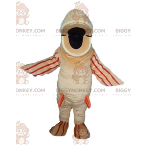 Costume de mascotte BIGGYMONKEY™ de gros poisson beige orange