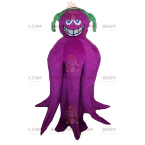 BIGGYMONKEY™ Purple Giant Octopus Maskotdräkt med hörlurar - Oklassificerade maskot - BIGGYMONKEY_04087 - BiggyMonkey.com