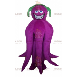 BIGGYMONKEY™ Lila Riesenkraken-Maskottchen-Kostüm mit