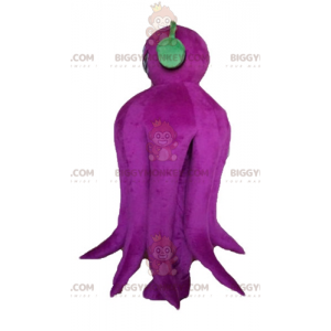 BIGGYMONKEY™ paarse reuzenoctopus mascottekostuum met koptelefoon - Niet-geclassificeerde mascottes - BiggyMonkey.com