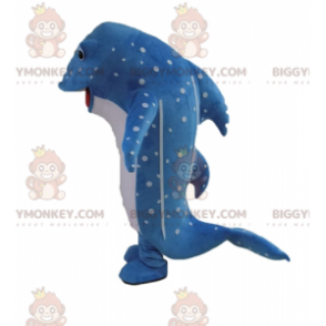 Blue and White Polka Dot Dolphin Fish BIGGYMONKEY™ Mascot