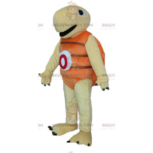 BIGGYMONKEY™ Mascot Costume Very Cheerful and Smiling Beige and