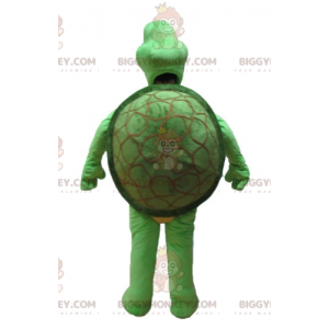 Green and Tan Turtle BIGGYMONKEY™ Mascot Costume -