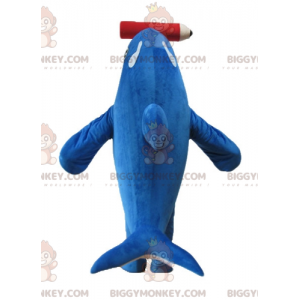Modrobílý kostým maskota delfína Orca BIGGYMONKEY™ s obří