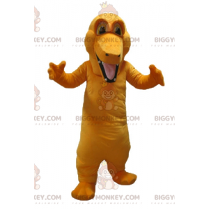 Giant Colorful Orange Crocodile BIGGYMONKEY™ Mascot Costume -