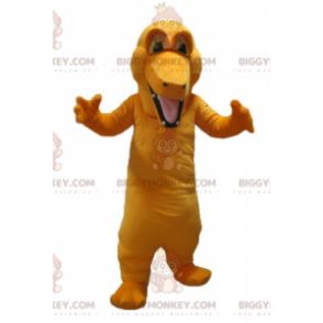 Obří barevný oranžový kostým krokodýla BIGGYMONKEY™ maskota - Krokodýl maskot - BIGGYMONKEY_04094 - BiggyMonkey.com