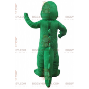 Costume de mascotte BIGGYMONKEY™ de crocodile vert et jaune