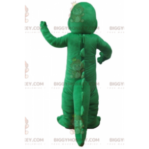 Disfraz de mascota Cocodrilo gigante verde y amarillo