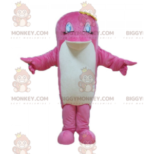Kostým maskota Dolphin Pink and White Fish BIGGYMONKEY™ –