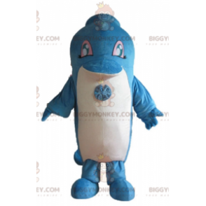 Lindo disfraz gigante de mascota delfín azul y blanco BIGGYMONKEY™ - Mascotas de pescado - BIGGYMONKEY_04102 - BiggyMonkey.com