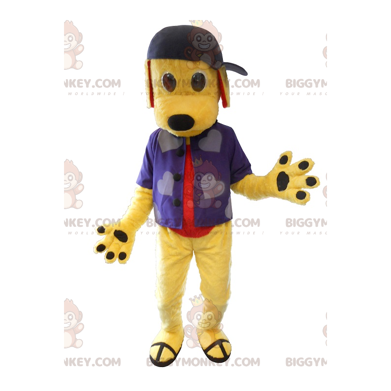Ung hund BIGGYMONKEY™ maskotkostume klædt som ung - Ung hund BIGGYMONKEY™ maskotkostume klædt som ung -