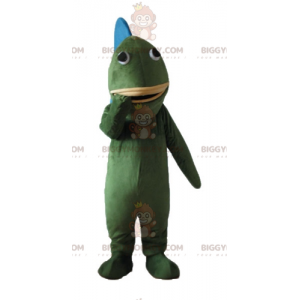 Costume de mascotte BIGGYMONKEY™ de poisson vert et bleu géant