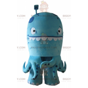 Fantasia de mascote de polvo azul com bolinhas super engraçadas