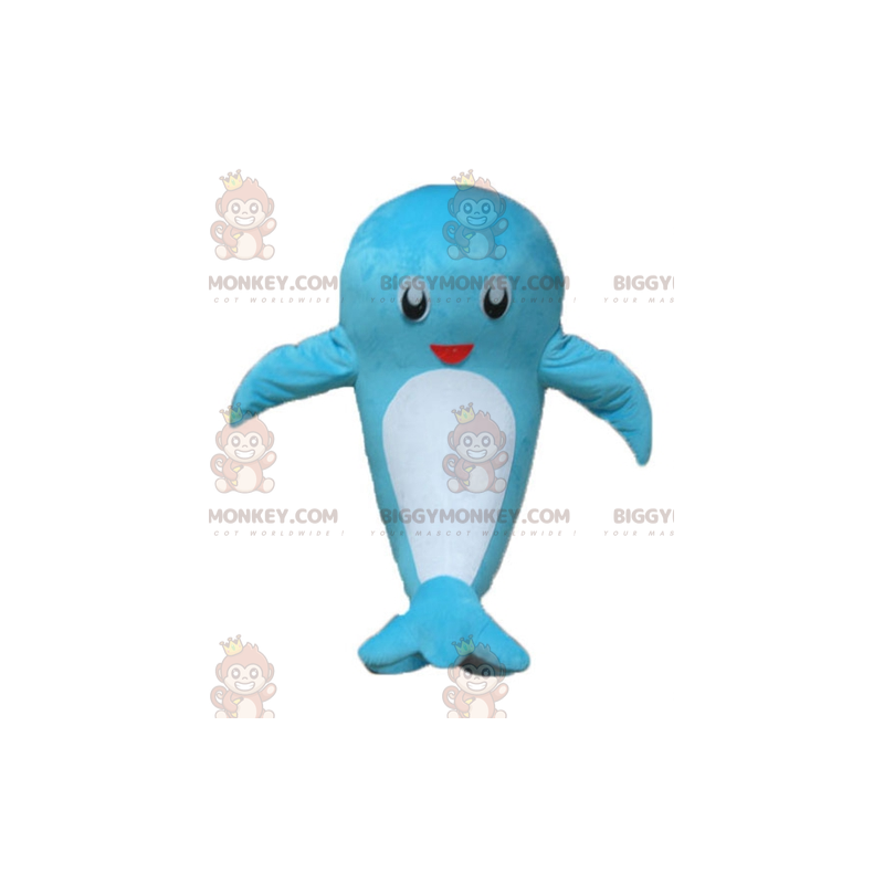 Divertido y lindo disfraz de mascota de ballena azul y blanca Divertido y lindo disfraz de mascota de ballena azul y blanca