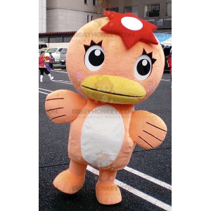 Orange and White Duck BIGGYMONKEY™ Mascot Costume -