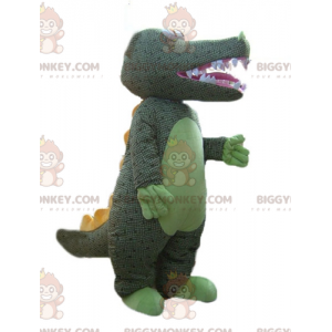 Costume de mascotte BIGGYMONKEY™ de crocodile vert avec des