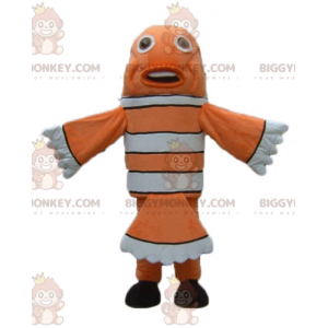 Orange White and Black Clownfish BIGGYMONKEY™ Mascot Costume -