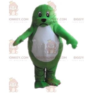 BIGGYMONKEY™ Disfraz de Mascota de Nutria Verde y Blanca