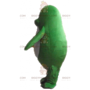 BIGGYMONKEY™ kæmpe og indtagende maskotkostume i grøn og hvid odder - Forsegl maskoter - BIGGYMONKEY_04118 - BiggyMonkey.com