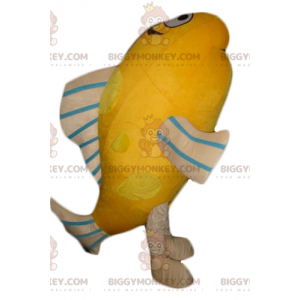 Orange Beige Blue Giant Fish BIGGYMONKEY™ Mascot Costume -
