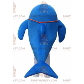 Meget vellykket kæmpe blå og hvid delfin BIGGYMONKEY™ maskot