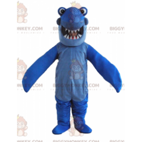 Costume de mascotte BIGGYMONKEY™ de requin bleu avec de grandes