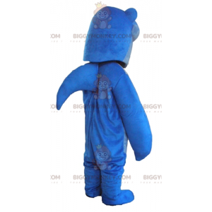 Costume de mascotte BIGGYMONKEY™ de requin bleu avec de grandes