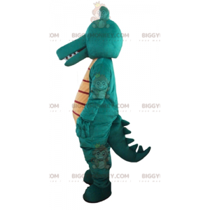 Grappige gigantische groene en gele krokodil BIGGYMONKEY™ mascottekostuum - Krokodil mascotte - BiggyMonkey.com