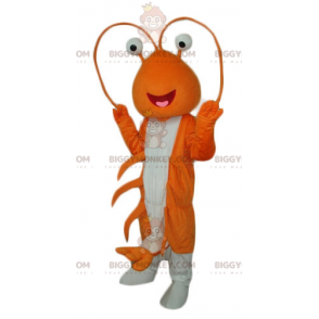 Kostým maskota obřího humra BIGGYMONKEY™ oranžové a bílé - Rybí maskoti - BIGGYMONKEY_04130 - BiggyMonkey.com